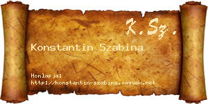 Konstantin Szabina névjegykártya